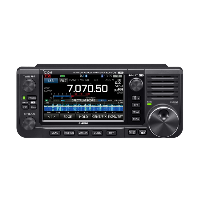 Icom IC-705 HF/VHF/UHF Amateur Radio Transceiver SDR Portable QRP Base Station with Touch Screen WiFi Bluetooth GPS