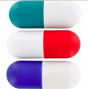 Jouet en peluche promotionnel avec logo personnalisé, en forme de pilule médicale, anti-stress, design de capsule, couleur personnalisée, matériau PU, unisexe, tous âges - Product Image 1