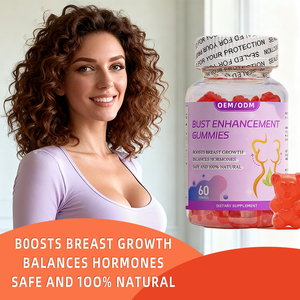 Vegan borstvergrotende gummy supplement voor vrouwen, natuurlijke borstvergroting en stevigheid ondersteunende zachte kauwtabletten - Product Image 2