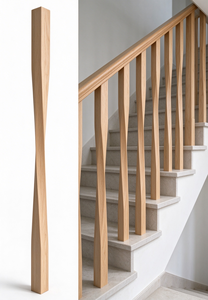 Balaustres de Madera Maciza Trenzada, Diseño Minimalista para Escaleras, Construcción Duradera - Product Image 2