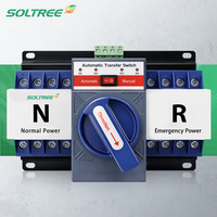 Commutateur de transfert automatique triphasé, commutateur de commutation automatique 63A 100A 125A 4P ATS pour générateur de secours AC 380V