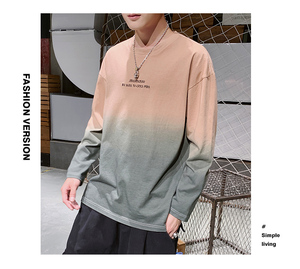 De temperatura de alta calidad cambio de color t camisa suelto de manga larga Camiseta de manga larga t shirt - Product Image 4