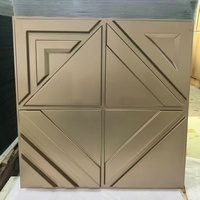 Panel Dinding PVC 3D Geometris Modern Tahan Lama Warna-warni, Anti Air, Anti Api, Mudah Dipasang untuk Dekorasi Dinding Hotel - Promo!