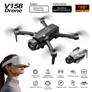Dron profesional para exteriores 8k V158 con gafas VR, cámara 4kHD, motor sin escobillas plegable, control remoto, evitación de obstáculos, FPV HD, dron VR. - Product Image 2
