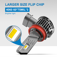 NAOEVO Fabricant d'ampoules de phares à LED 12000lm V05 Phares de voiture à LED H13 H1 H3 HB3 9006 9005 H11 H4 H7 Lumière LED de voiture 100w