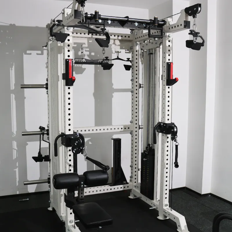 Fabrika OEM ODM spor fitness ekipmanı fonksiyonel eğitmen güç rack'i smith makinesi mutli fonksiyon istasyonu
