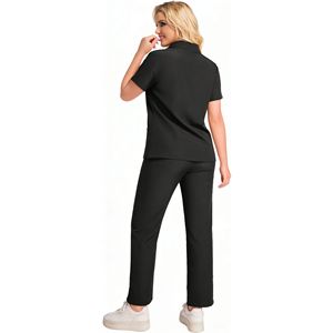 Daoyi Women Scrub Set Polyester Knitted Quick Dry Medical Uniforms - Product Image 2