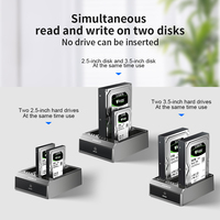 Station d'accueil pour disque dur FIDECO 3 baies 2.5 3.5 SATA IDE vers USB3.0, clonage externe tout-en-un, clonador de disco duro