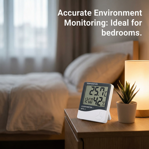 室内用高品質プラスチック製HTC-1デジタル温度計湿度計（アラーム付き）売れ筋商品 - Product Image 6