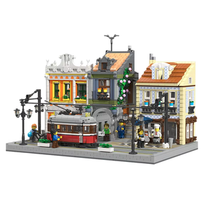 JIESTAR 3080 pezzi educativi ABS in plastica <span class=keywords><strong>giocattolo</strong></span> modello di stazione del <span class=keywords><strong>Tram</strong></span> europeo a due piani per 5 a 7 anni - Product Image 4