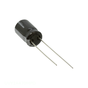 Condensador de Canal de Fabricante UVY2A470MPD, de Orificio Pasante, 47 uF, Aluminio, 47UF, 20%, 100V, Radial TH - Product Image 1
