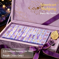Set Mahjong Amerika 166 Ubin Langit Berbintang 30mm Akrilik Premium Desain Asli 7 Warna OEM ODM Grosir untuk Hadiah Dewasa