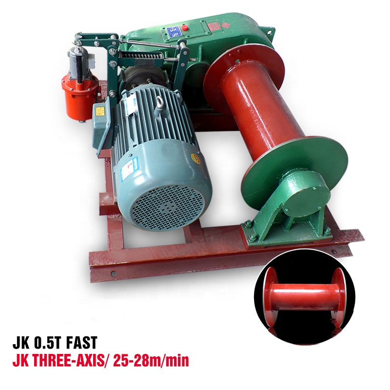 Быстрая скорость JK электрическая лебедка/подъемный механизм JK-0.5 тонн быстрая 3kw