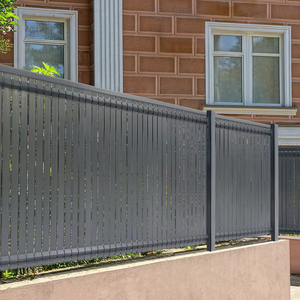 Kit de panneaux de clôture 3D incurvés en PVC <span class=keywords><strong>rigide</strong></span> à lattes verticales pour <span class=keywords><strong>occultation</strong></span> et intimité - Product Image 1