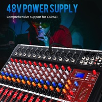 Table de Mixage Audio Professionnelle CT12 pour Studio, Console DJ 12 Canaux, Contrôleur Audio