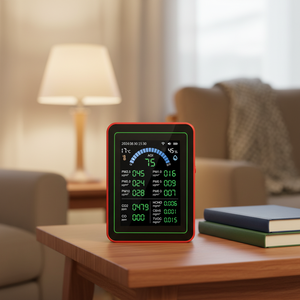 Moniteur de qualité de l'air domestique intelligent WiFi AQI CO2 CO HCHO TVOC C6H8 PM2.5 PM10 PM1.0 PM0.5 PM0.3 Température <span class=keywords><strong>Humidité</strong></span> Écran LCD IP54 - Product Image 4