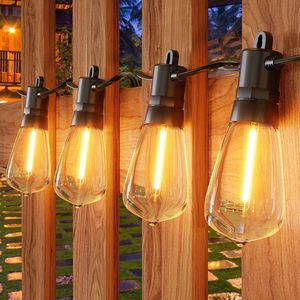 Cadena de luces LED de grado comercial ST38 E12 conectable boda vacaciones fiesta iluminación guirnalda Retro Edison filamento bombilla UE - Product Image 2