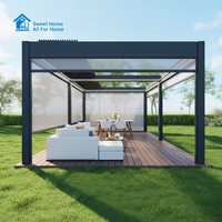 Kit de quincaillerie pour pergola en aluminium Airfun, toit rétractable motorisé à lames orientables, auvent de jardin, gazebo imperméable, style antique 4x4
