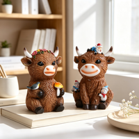 Patung Banteng Taman Luar Ruangan Baru, Kerajinan Resin, Ornamen Kreatif Bergaya Eropa, Dekorasi Rumah untuk Liburan, Hadiah