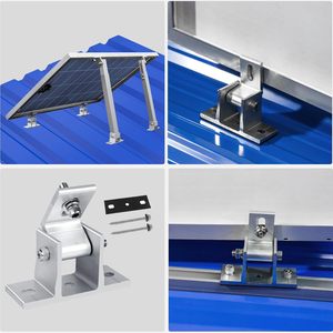 Supports de montage solaires en aluminium, 8 pièces, pour toit ondulé, pieds de support avec finition anodisée - Product Image 4