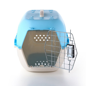 Wholesale Luxury PP Plastic Fashion Airline Approved Pet Transport Box Cat Cage <b>Dog</b> Travel Carrier Transportador - Product Image 4