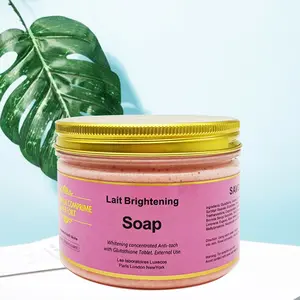 Hot Sale Removing Dark Spots Cleansing The Skin And Making The Skin Soft The Lait Brightening Soap With Gluta And Coconut Oil