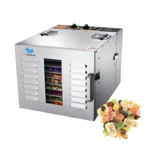 PETSPROOFING Factory Direkt verkauf 10 Tabletts Obst trocknungs maschine Industrielle kommerzielle Früchte Gemüse Lebensmittel Dehydrator