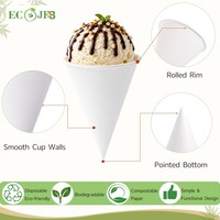 Gobelets en papier jetables 4,5 oz blancs à rebord roulé pour fontaines à eau, usage unique, pour bureau, salle de sport, école, distributeur