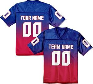 เสื้อเจอร์ซีย์ฟุตบอลอเมริกันแบบไล่สีมีหลายสีที่กำหนดเองชื่อทีมส่วนบุคคลของขวัญสำหรับผู้ชายผู้หญิงสั้นระบายอากาศได้ - Product Image 4