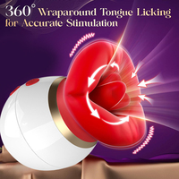 Vibrateur lingual avec modes de succion et de vibration, rechargeable et étanche pour femmes