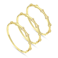 Pulsera de Cobre de Lujo Bañada en Oro de 14K de Estilo Clásico Hispano-Europeo para Dama, Brazalete de Joyería de Moda para Fiestas o Regalo