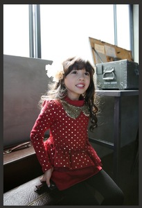 Vêtements pour enfants en gros, style coréen, robe de princesse à pois à manches longues pour petites filles, provenant d'une usine chinoise - Product Image 4