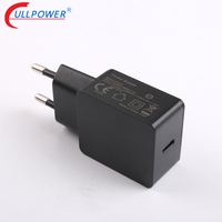 Adaptateur 20W PD USB-C TYPE C ONE USB PORT Chargeur pour téléphone portable et ordinateur portable 5V 9V 12V EU US Plugs