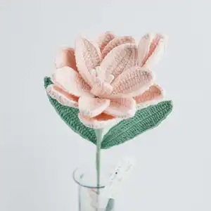 Wholesale Children's Room Home Decorations Mini Flower Pot Plants Crochet Diy Flowers Decorative Simple Bouquet