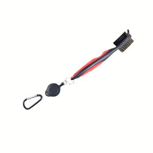 Cepillo y Limpiador de Ranuras para Palos de Golf, Ligero y Elegante, con Mosquetón de Aluminio Retráctil - Product Image 2