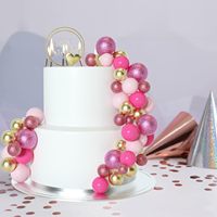 50 stuks ballen cake topper sticks mini ballonnen voor taartdecoratie benodigdheden schuimballen decoraties voor babyshower verjaardag cadeaus