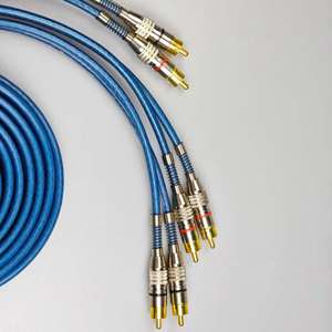 High-quality 2 to 4 RCA male <b>cable</b> with gold-plated plugs, suitable for connecting car speakers and audio boxes - Product Image 3