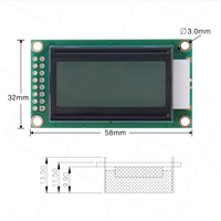 0802B Karakter Lcd 5V Putih 16PIN Terminal Industri Paralel Pengontrol Modul LCD Kecil Khusus IC Driver ST7066U