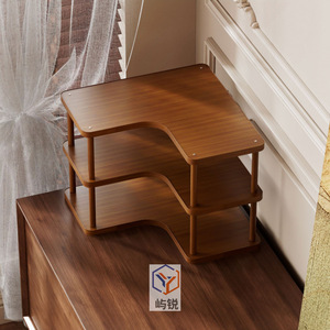 Corner <b>Desktop</b> Storage Rack Multi Layer Wood Organizer For Office Desk And Kitchen Use - Product Image 2