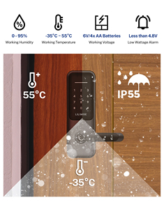Cerradura Inteligente Liliwise Tuya con Control por Aplicación Móvil, Huella Dactilar, Código Remoto Electrónico, Caja de Seguridad con Llave Inteligente para Hotel, Apartamento y Hogar - Product Image 5