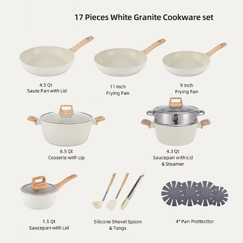 Granite 17-piece set - White