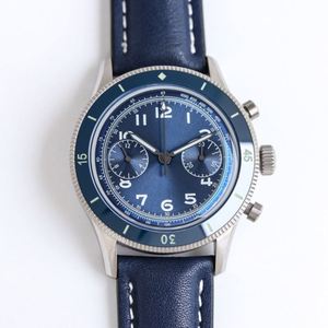 Montre chronographe automatique mécanique unisexe rétro de haute qualité en acier inoxydable avec fonction d'alarme et chronomètre - Product Image 1