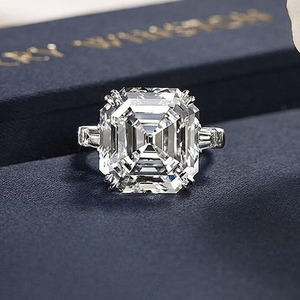 Anello con Diamante Taglio Asscher F1497, Anello di Fidanzamento Classico Naturale da Donna 1 Carato - Product Image 3