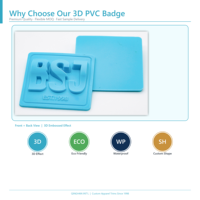 Écusson en PVC 3D personnalisé, gaufré, écologique, avec logo, étiquette en caoutchouc souple, thermocollant pour sacs à dos, vêtements, chapeaux