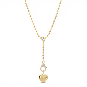 Custom Jewelry Gold Plated Brass <strong>Necklace</strong> Add Charm Pendant Holder Clasp Chain Zircon Bead <strong>Y</strong> <strong>Necklace</strong> Women - Product Image 1