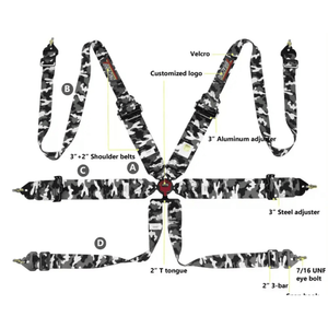 Siège de ceinture de sécurité en polyester personnalisé pour voiture de rallye - Product Image 5