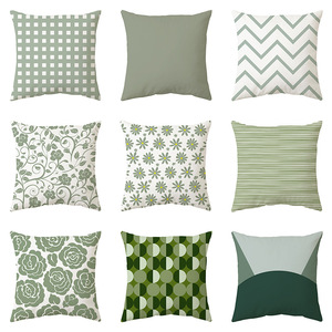 Muestra <span class=keywords><strong>gratis</strong></span> 44cm * 44cm Matcha Color Simple geometría transparente sofá fundas de almohada Fundas de cojín conjunto al por mayor funda de cojín de sofá - Product Image 2