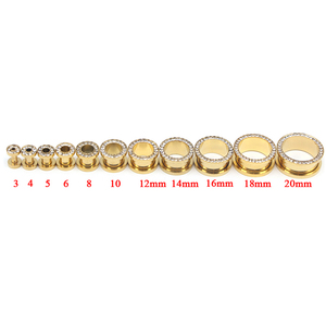 10 Pares de Túneles y Plugs para Oreja de Acero Inoxidable con Circonitas, Expansores, Calibradores, Pendientes de Tornillo Hipoalergénicos, Joyería para <span class=keywords><strong>Piercing</strong></span> Corporal, Regalo - Product Image 6