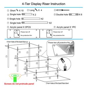 4 Tier Nước hoa tổ chức đứng Acrylic risers hiển thị đứng risers, nước hoa Kệ món tráng miệng hiển thị, hình đứng Pop kệ - Product Image 5