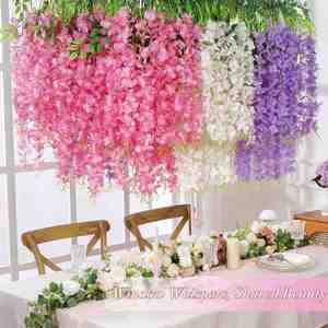 Flores Artificiales de Peonía de Seda y Delphinium Ajacis al por Mayor, 2 Ramas, Realistas, Decoración para el Día de la Madre y Regreso a Clases - Product Image 2
